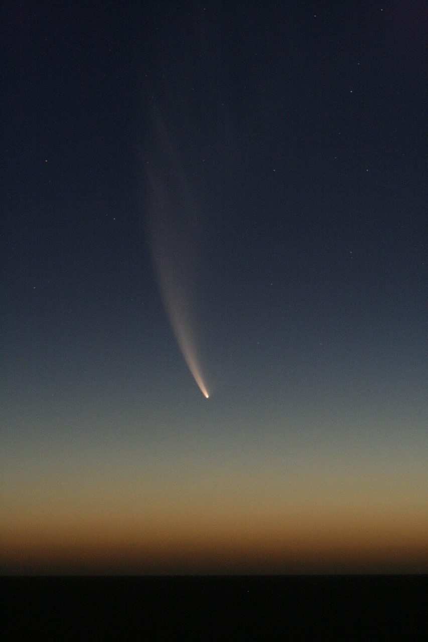 A comet falling to the earth