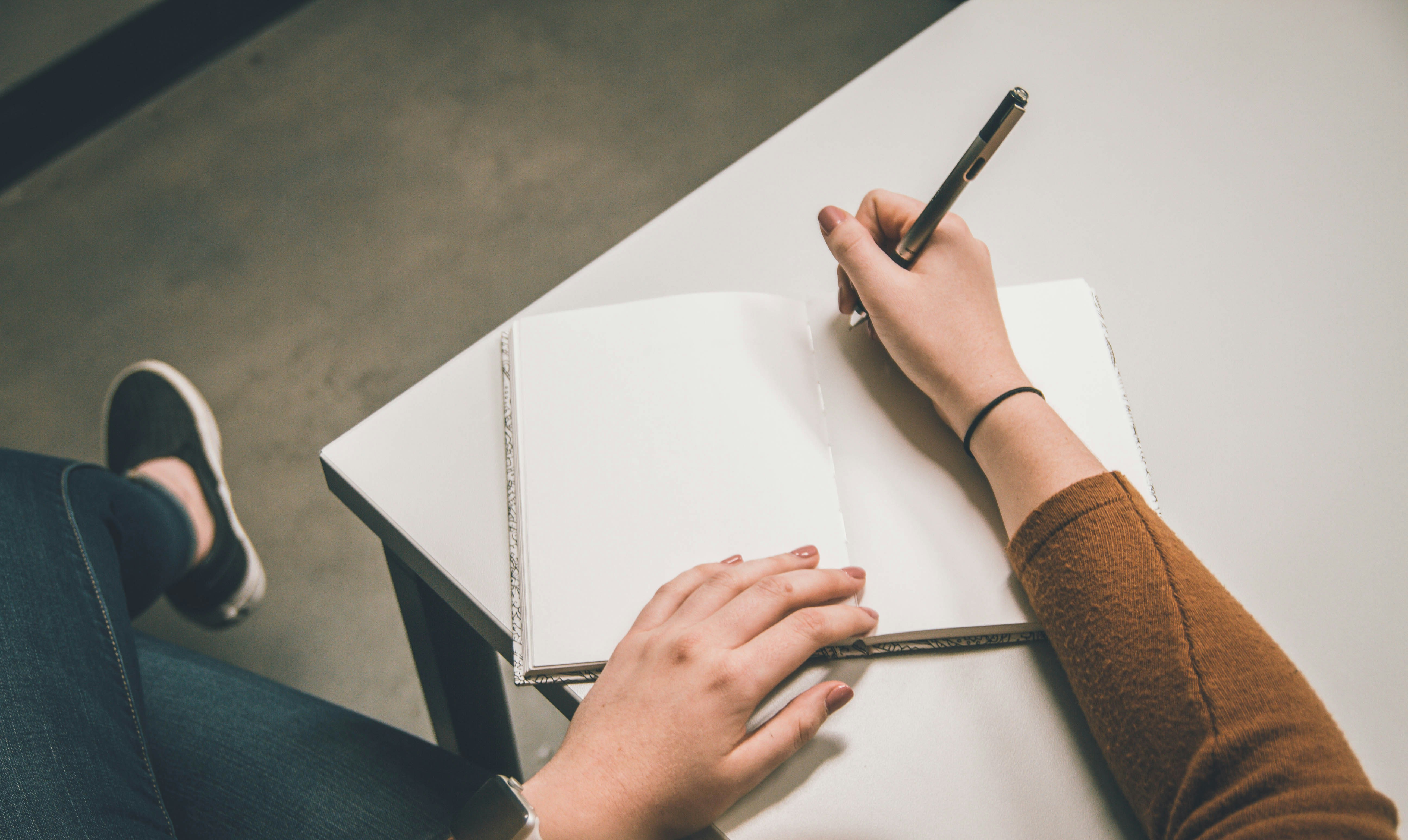 woman journaling